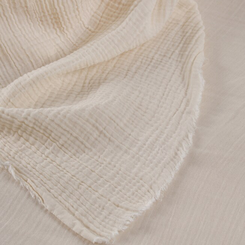 Muslin Gauze/Crinkle Fabric 2-Layer Natural 02