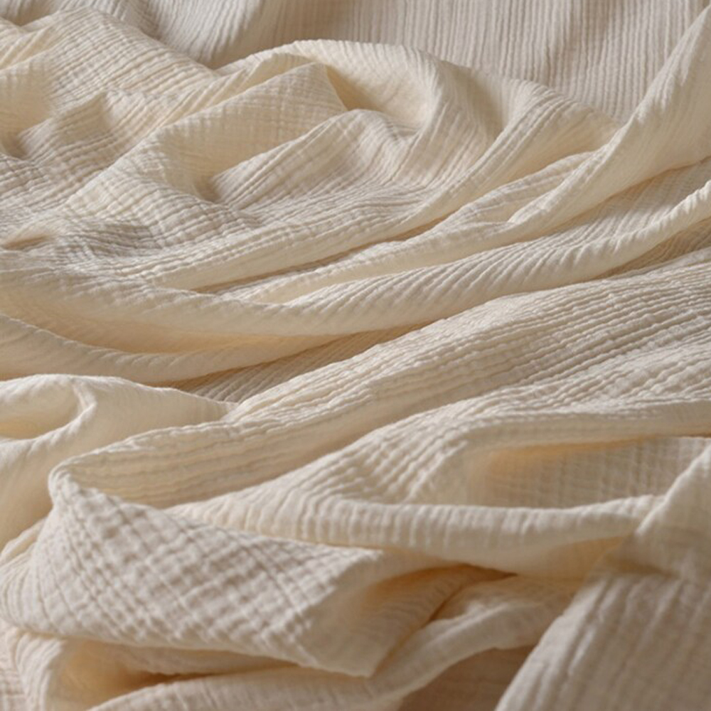 Muslin Gauze/Crinkle Fabric 2-Layer Natural 01