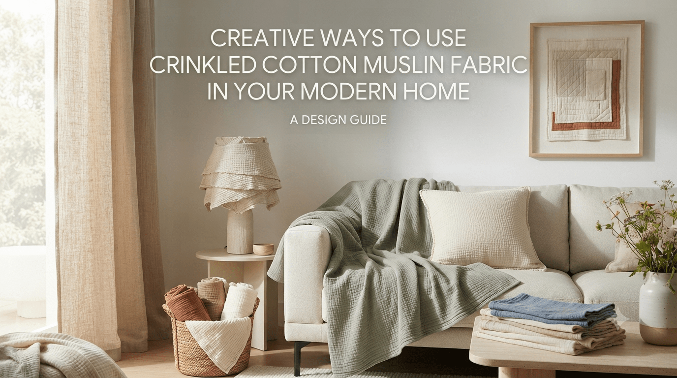 5 Creative Ways to Use Crinkled Cotton Muslin Fabric in Your Modern Home