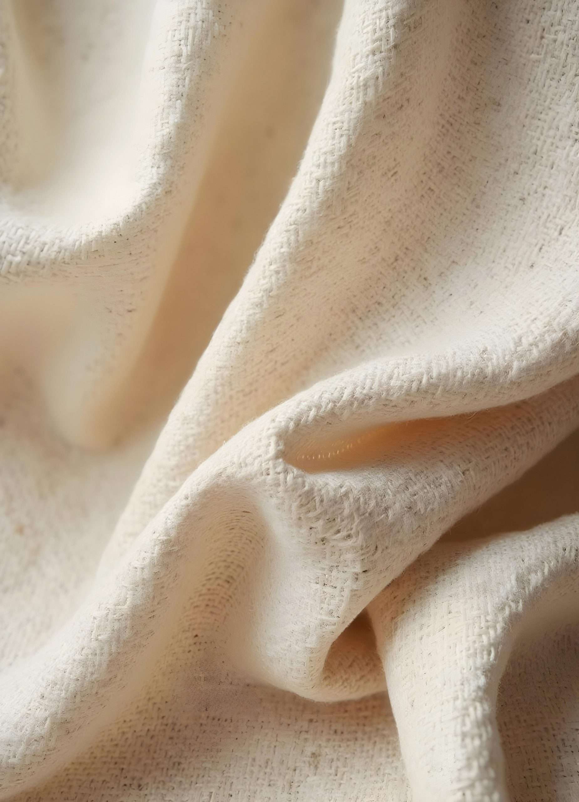 Crinkled cotton muslin fabric texture
