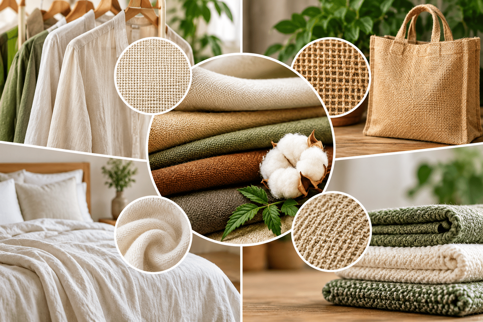 Natural fabric options and cotton muslin textiles