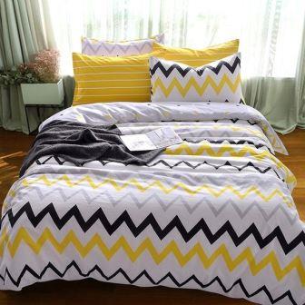 100%  Cotton Geometric Printed Bedding Set