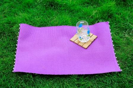 Purple Tablemat with beads
