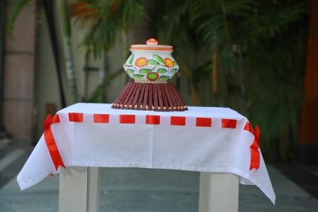 White Tablecloth with Ribbon Cutwork