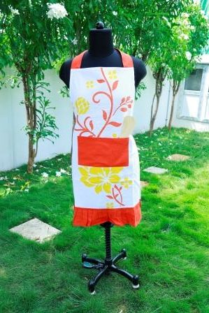 Linen Floral Printed Apron