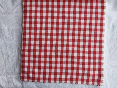 Cotton Printed Checks Fabric