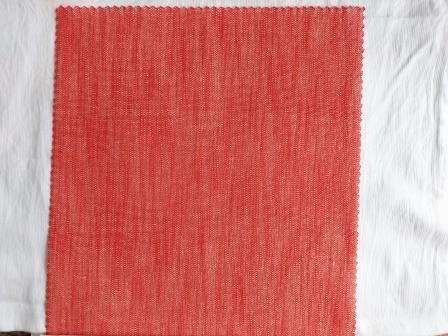 Cotton Slub Red Yarn Dyed Fabric Rotated