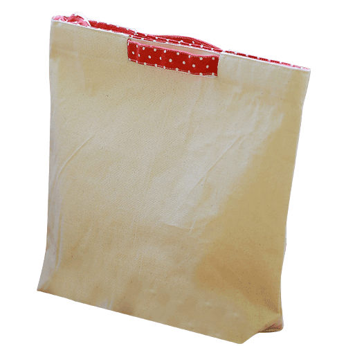 Cotton Lunch Bag With Self Handle