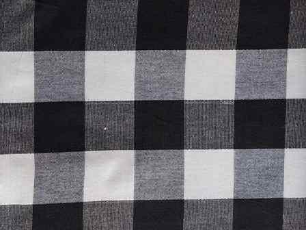 100% Organic Bamboo Balck White Checkerboard Design Fabric
