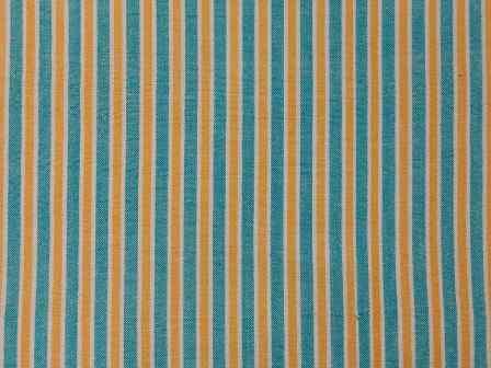 100% Organic Bamboo Turquoise yellow Strip Fabric