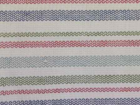 100% Organic Cotton Multicolor Twill Stripe Fabric