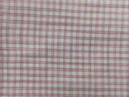 100% Organic Cotton Tie and Dye Pink Checks Fabric