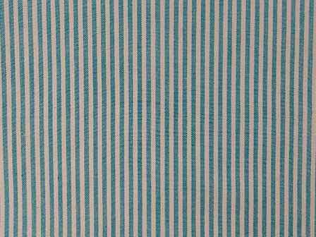 100% Organic Cotton Turquoise Green Stripe fabric